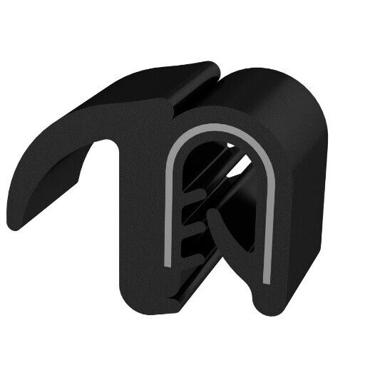 1m Dichtungsprofil Dichtprofil Kantenschutz EPDM PVC schwarz KB 1-3,5 1C11-6005