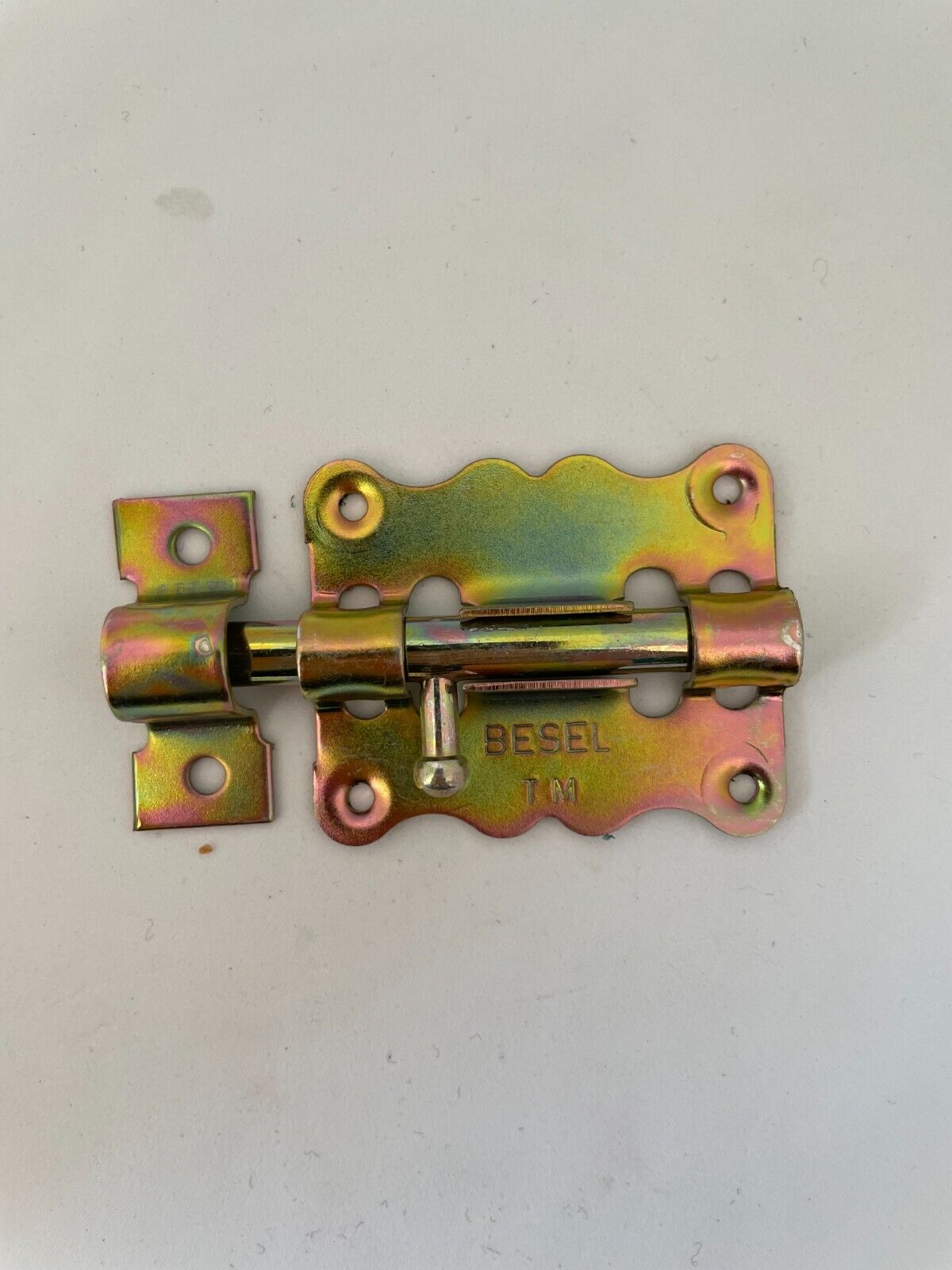 1x Türriegel Schieberiegel Bolzenriegel Riegel 70x40 mm gelb verzinkt 1C60-01
