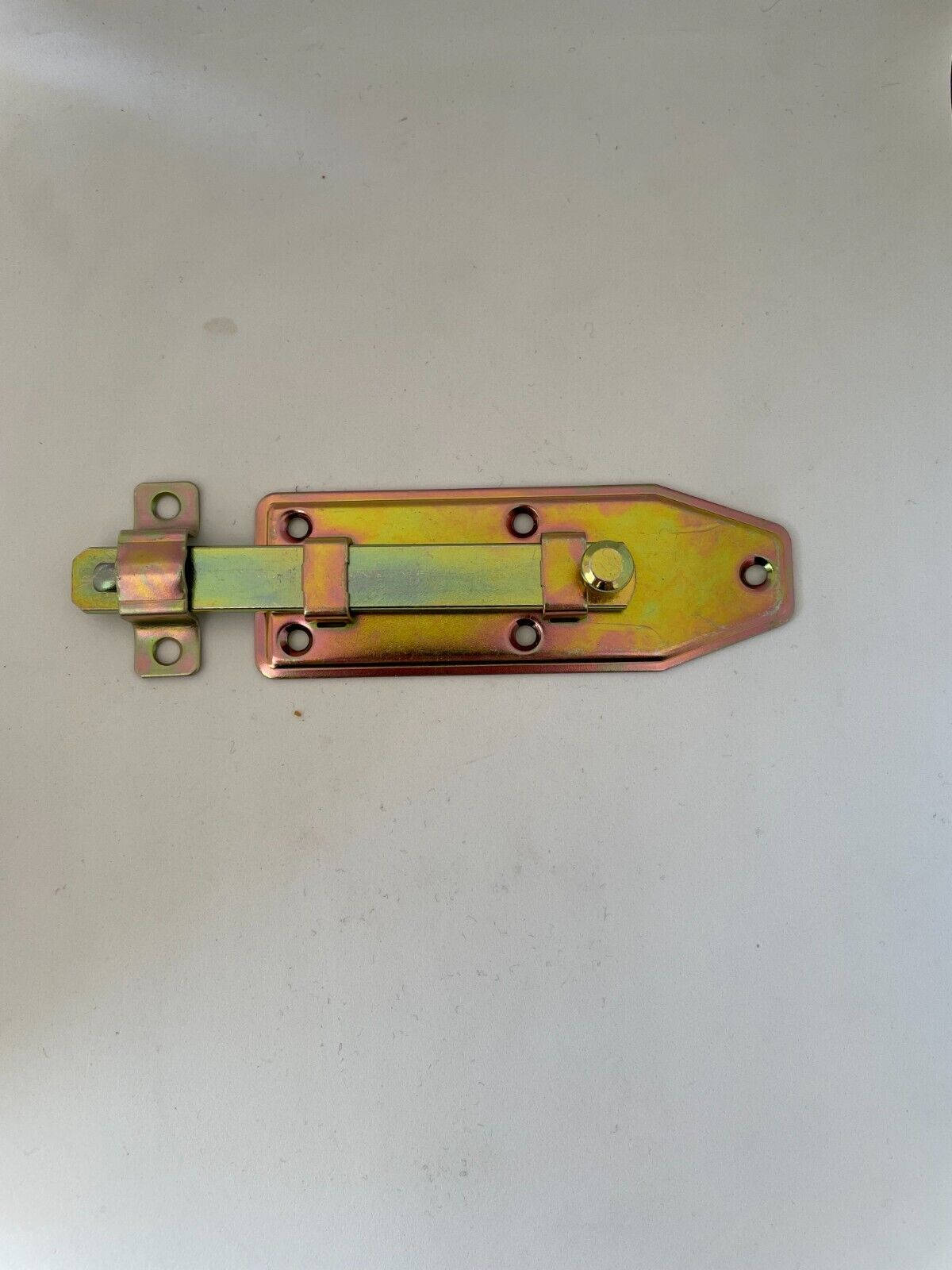 1x Türriegel Bolzenriegel Schieberiegel Türschloss 110x35 gelb verzinkt 1C60-03