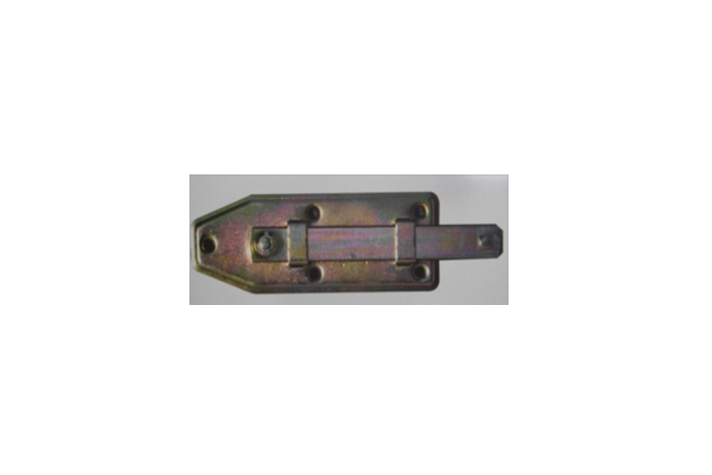 1x Türriegel Bolzenriegel Schieberiegel Türschloss 110x35 gelb verzinkt 1C60-03