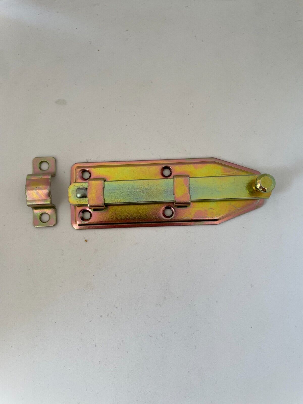 1x Türriegel Bolzenriegel Schieberiegel Türschloss 110x35 gelb verzinkt 1C60-03