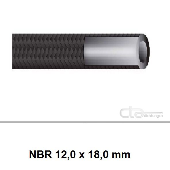 1m Kraftstoffschlauch Benzinschlauch Dieselschlauch Ø 12,0 x 18,0 mm 1C17-09