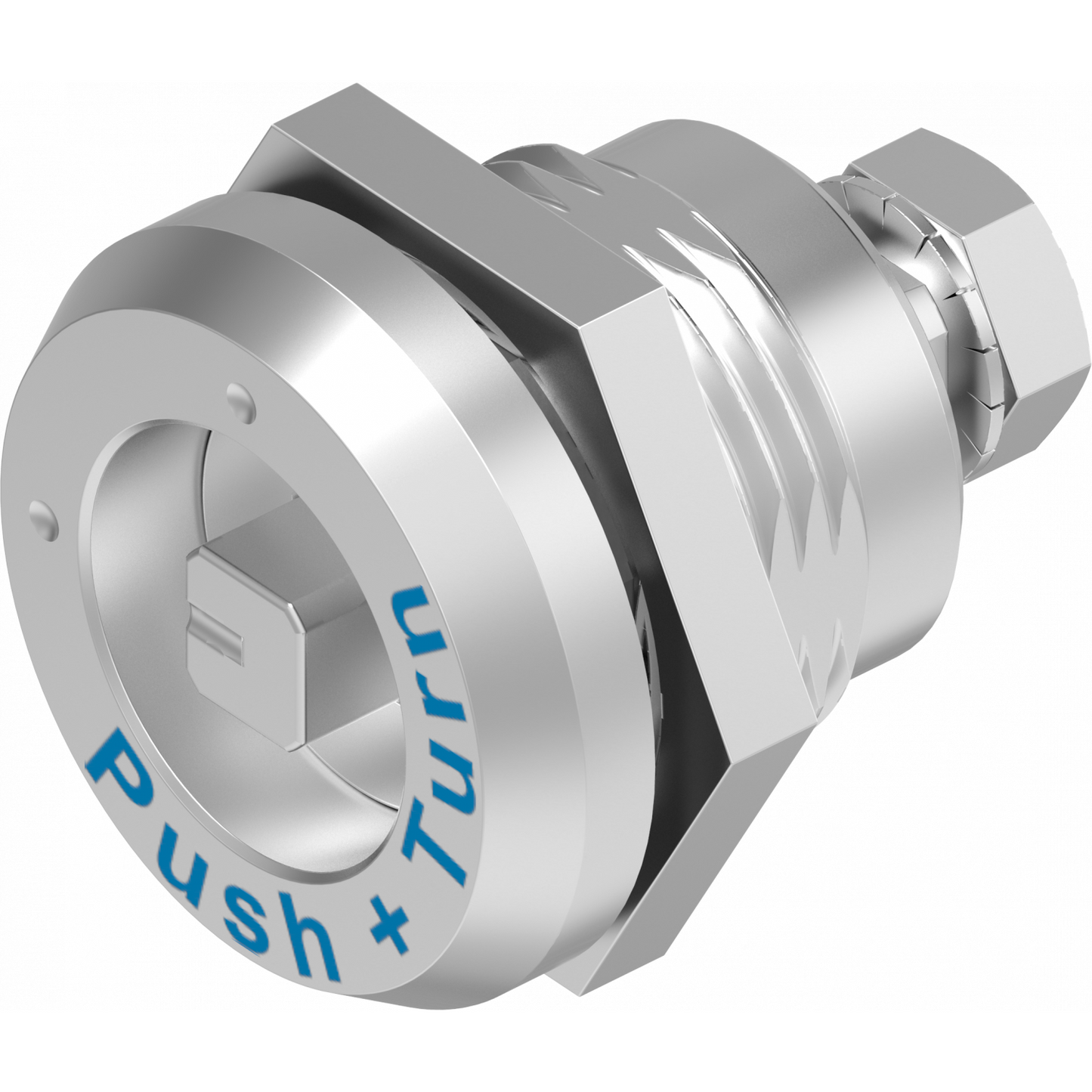 1x Sicherheits-Vorreiber Drehriegel Vierkant 6 Edelstahl 1000-U817-01PH