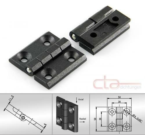 1x Scharnier Anschraubscharnier Türband Beschlag Z410 schwarz 50x50mm 1C56-U08