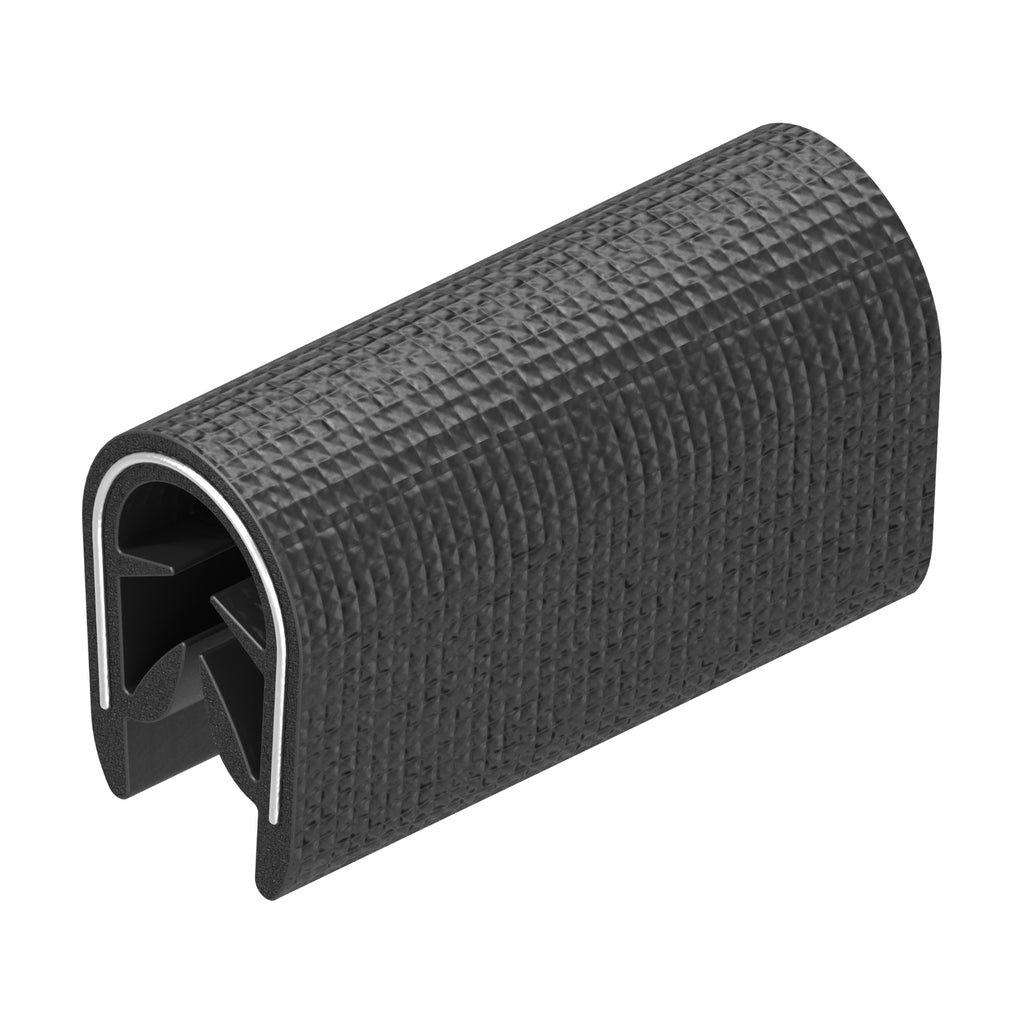 Kantenschutzprofil mit Stahlkern PVC, Klemmbereich 4–6 mm, schwarz (1C10-11)