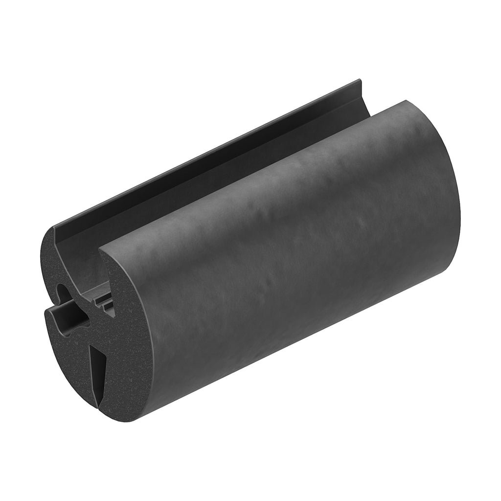 Fensterprofil mit Füller EPDM, Blech 2 mm, Scheibe 4 mm, schwarz (1C30-01)