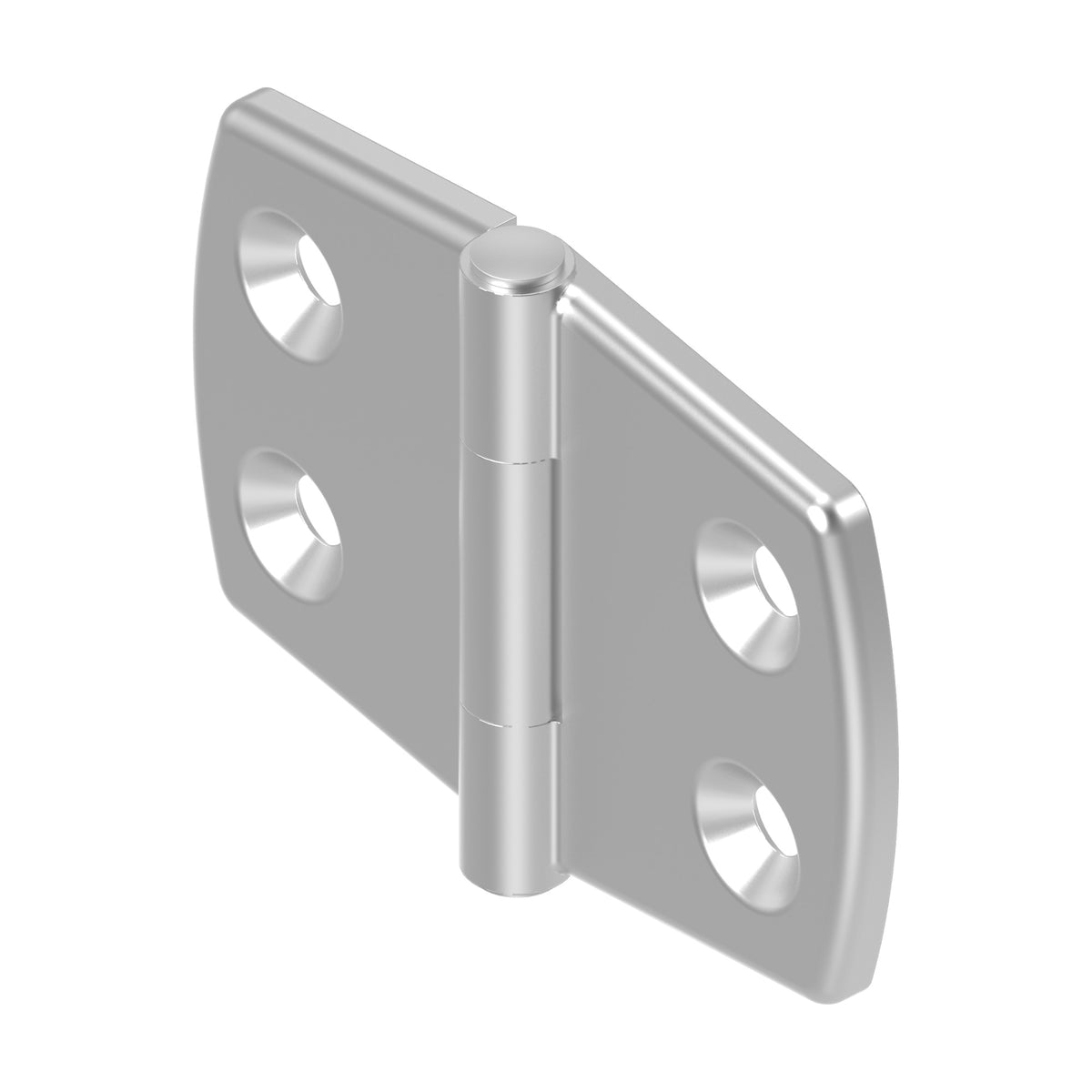 Surface-mounted hinge, 52 × 70 mm, stainless steel (6C20-U1098)