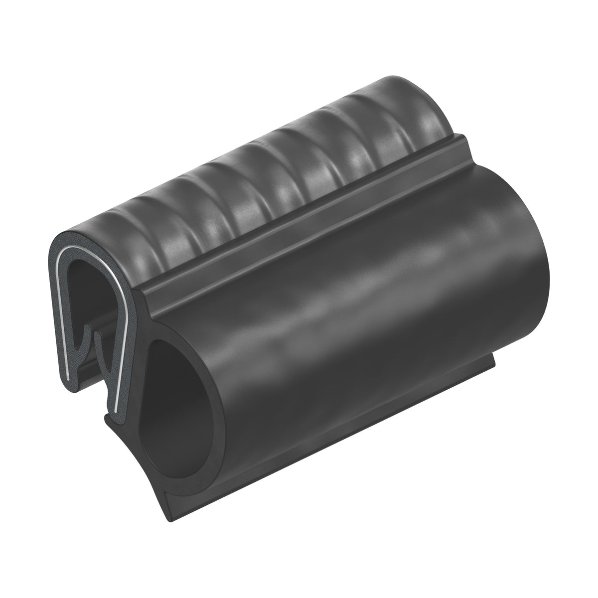 Klemmprofil mit Dichtkopf EPDM / PVC, Klemmbereich 1–4 mm, schwarz (1C11-23)
