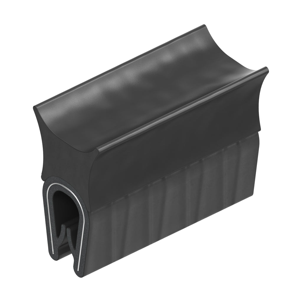 Klemmprofil mit Dichtkopf EPDM / PVC, Klemmbereich 1–4 mm, schwarz (1C11-21)