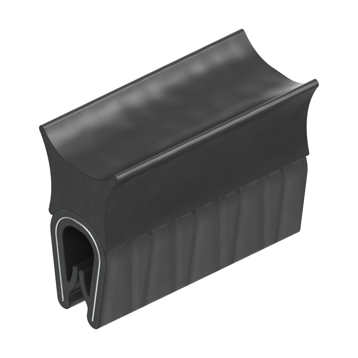 Klemmprofil mit Dichtkopf EPDM / PVC, Klemmbereich 1–4 mm, schwarz (1C11-21)