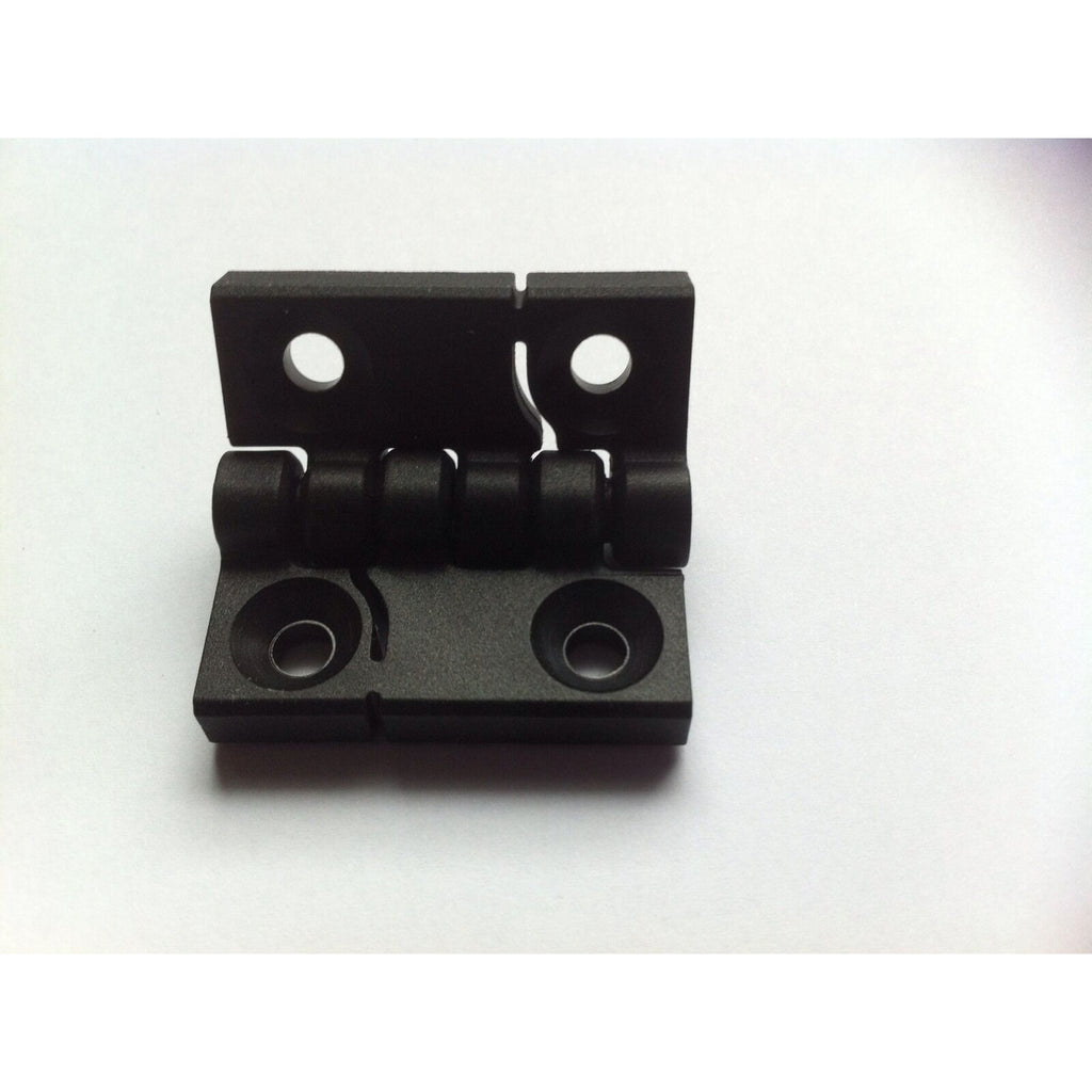 Surface-mounted hinge, 40 × 40 mm, plastic black (1C56-U66)