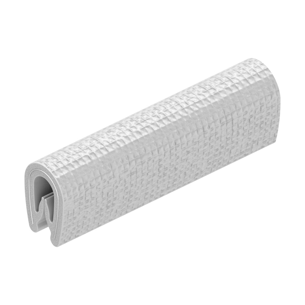 Kantenschutzprofil mit Stahlkern PVC, Klemmbereich 1–2 mm, weißgrau (1C10-04-01) – Ansicht 2