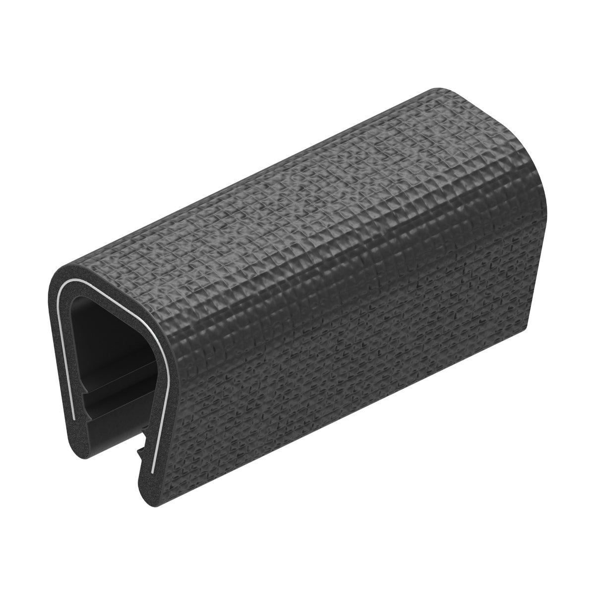 Kantenschutzprofil mit Stahlkern PVC, Klemmbereich 5–7 mm, schwarz (1C10-06)