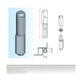 Weld-on hinge, length 80 mm, knuckle Ø 13 mm, steel (1C33-U05)
