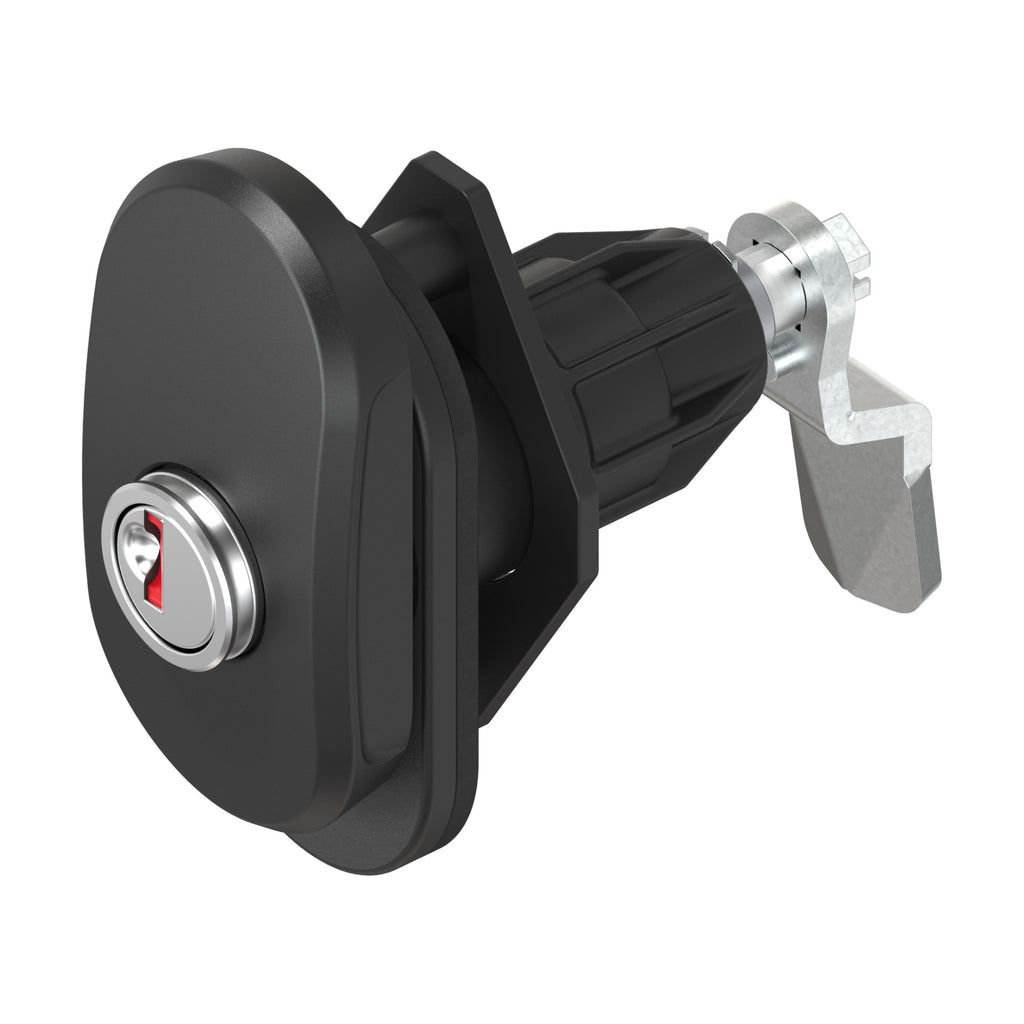 Compression cam lock, Rotary compression latch for flaps, plastic black (1C00-85350)