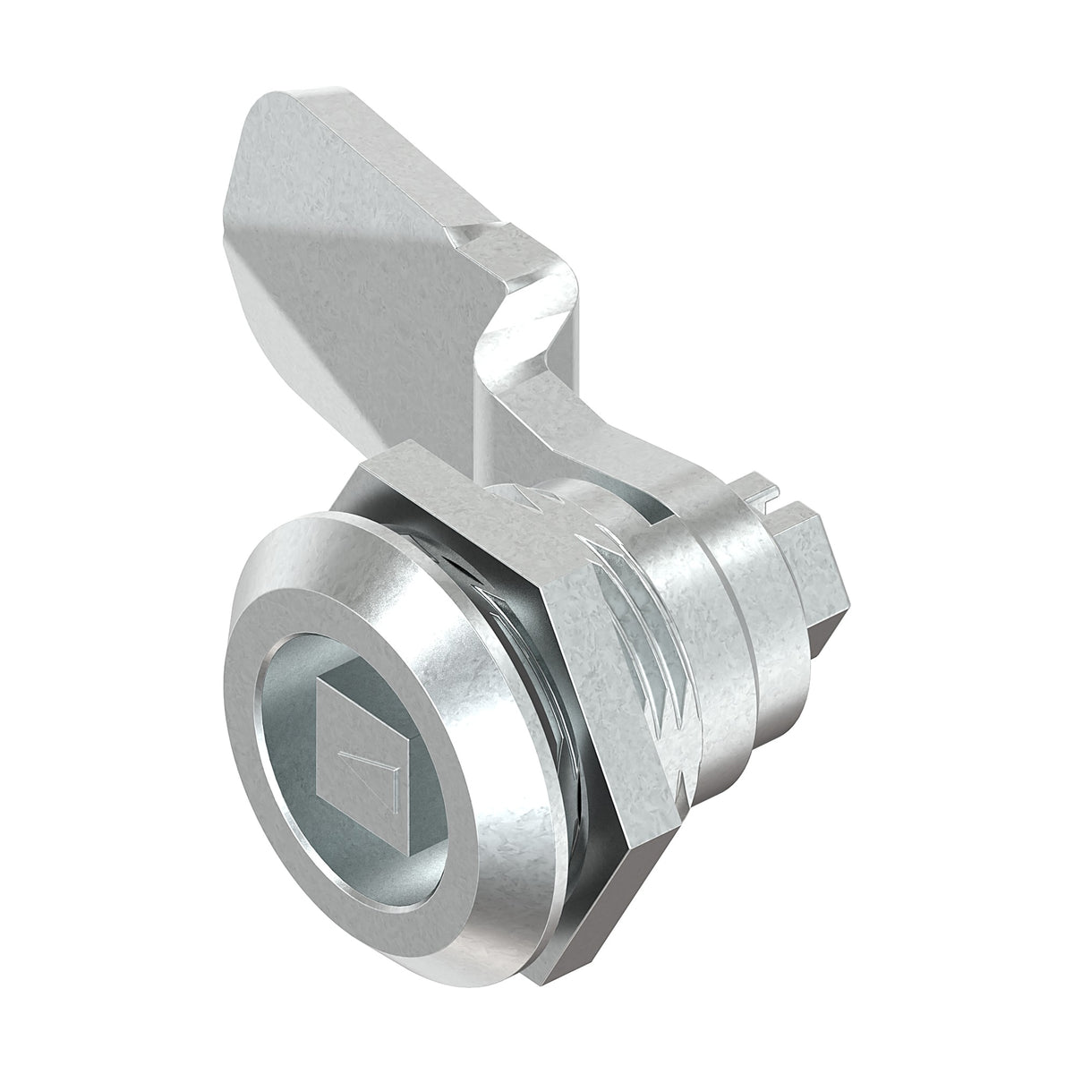 Cam lock, square 8 mm, cam height 24 mm, die-cast zinc chrome-plated (1C00-224)