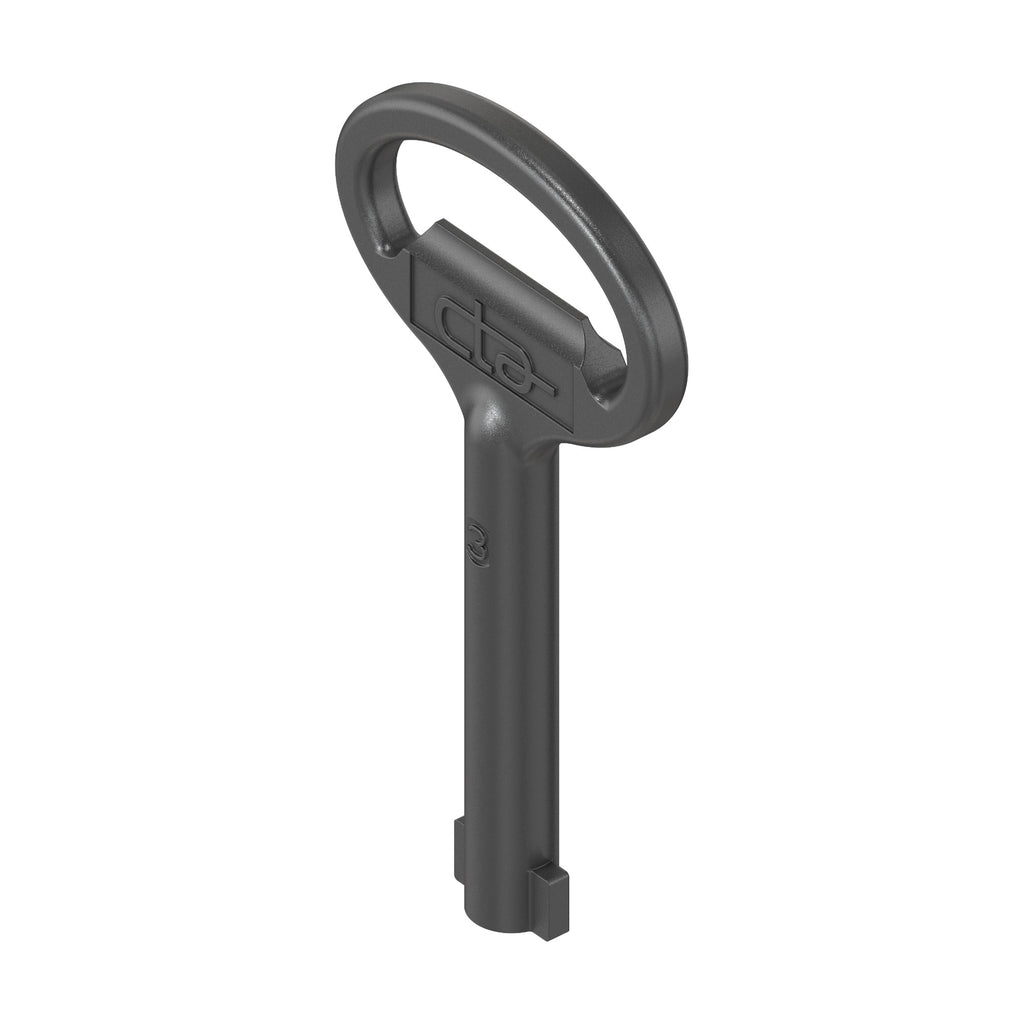 Doppelbartschlüssel, 3 mm, Zink-Druckguss schwarz (1C04-05)