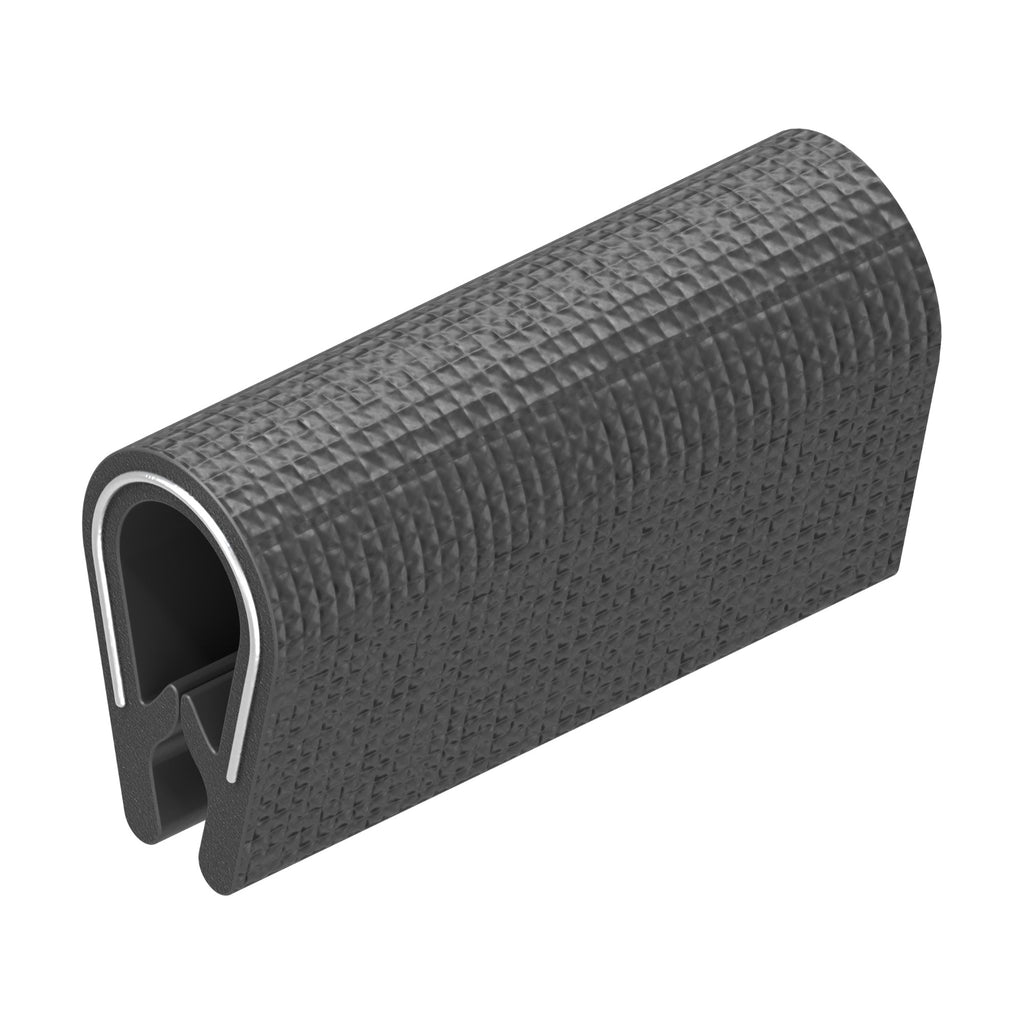 Kantenschutzprofil mit Stahlkern PVC, Klemmbereich 1–4 mm, schwarz (1C10-08)