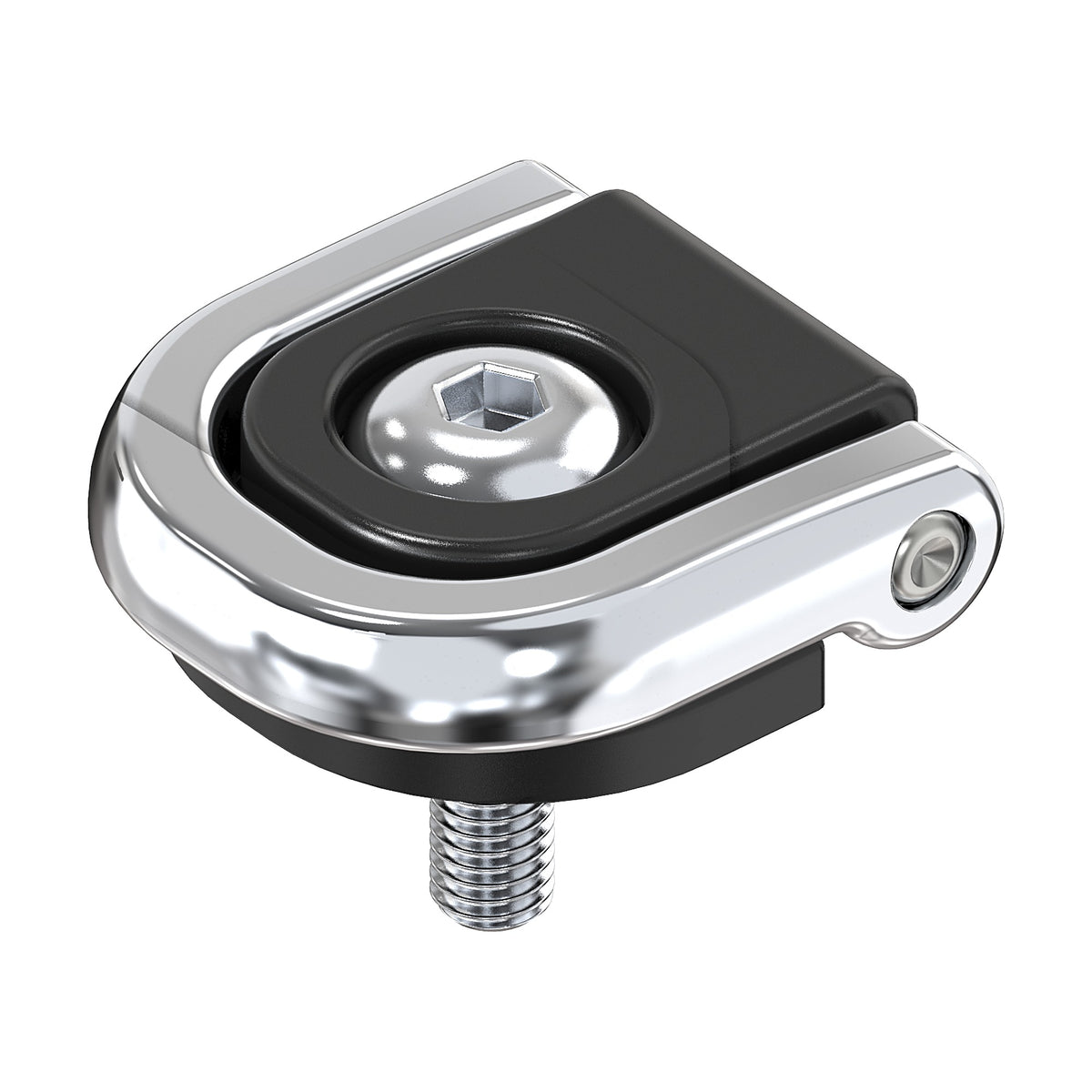 Lashing ring with recess, approx. 46 × 47 mm, M8 screw, die-cast zinc chrome-plated (5288-SU800) – view 2