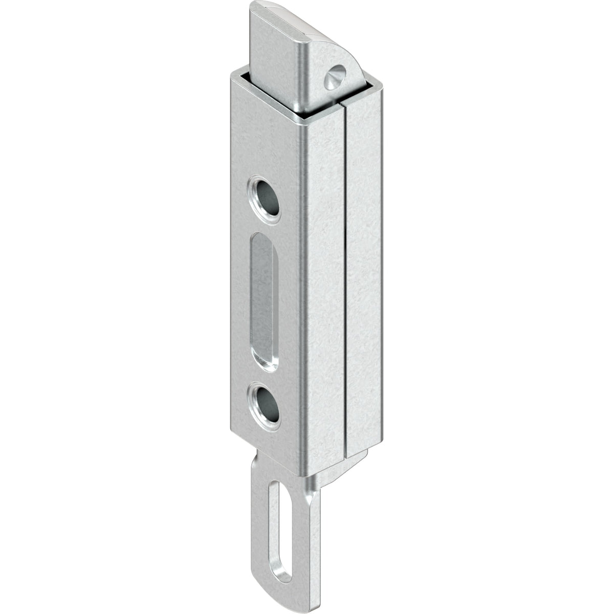 Spring bolt, with eye for a chain or pull cord, steel/die-cast zinc blue zinc-plated (1C85-U01)