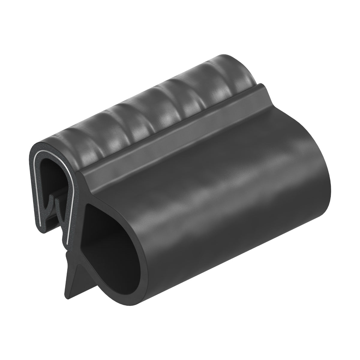 Klemmprofil mit Dichtkopf EPDM / PVC, Klemmbereich 1–4 mm, schwarz (1C11-25)