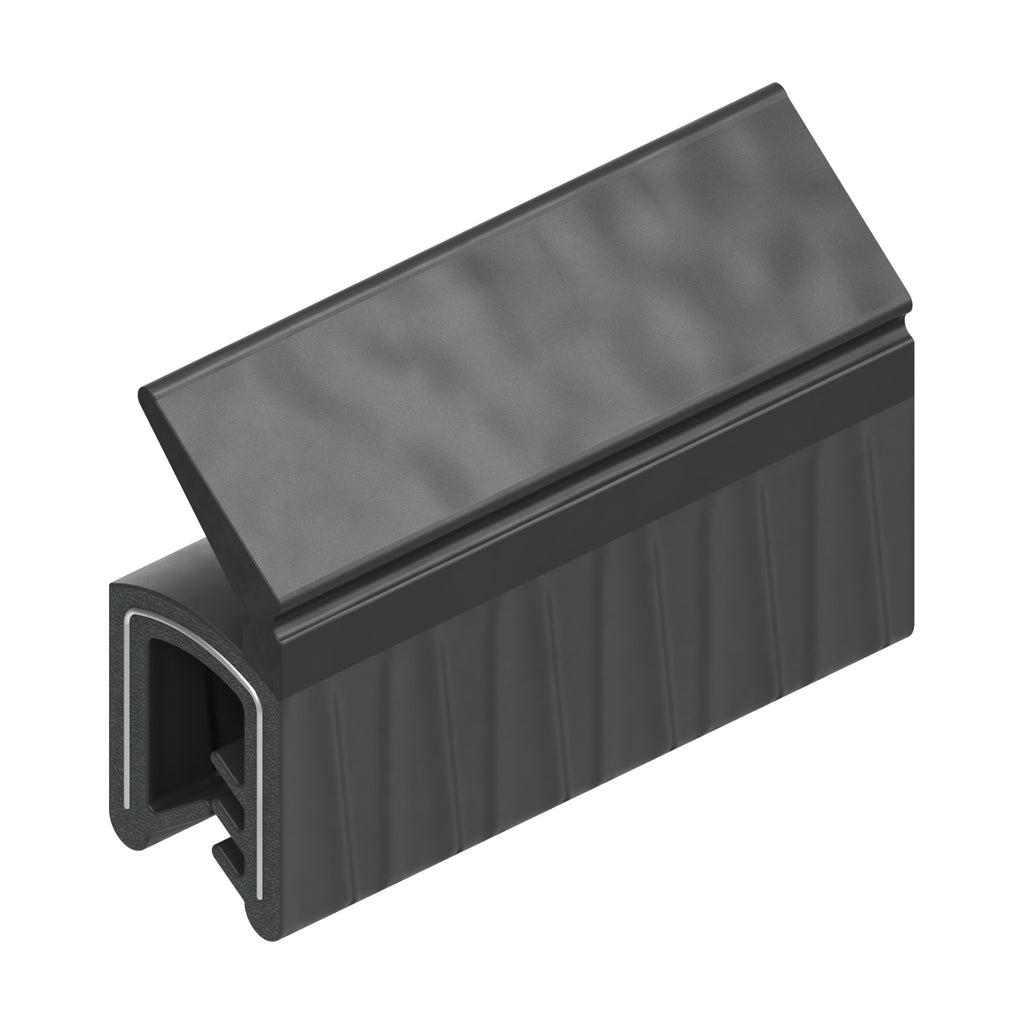 Klemmprofil mit Dichtkopf EPDM, Klemmbereich 1–3 mm, schwarz (1C11-37)