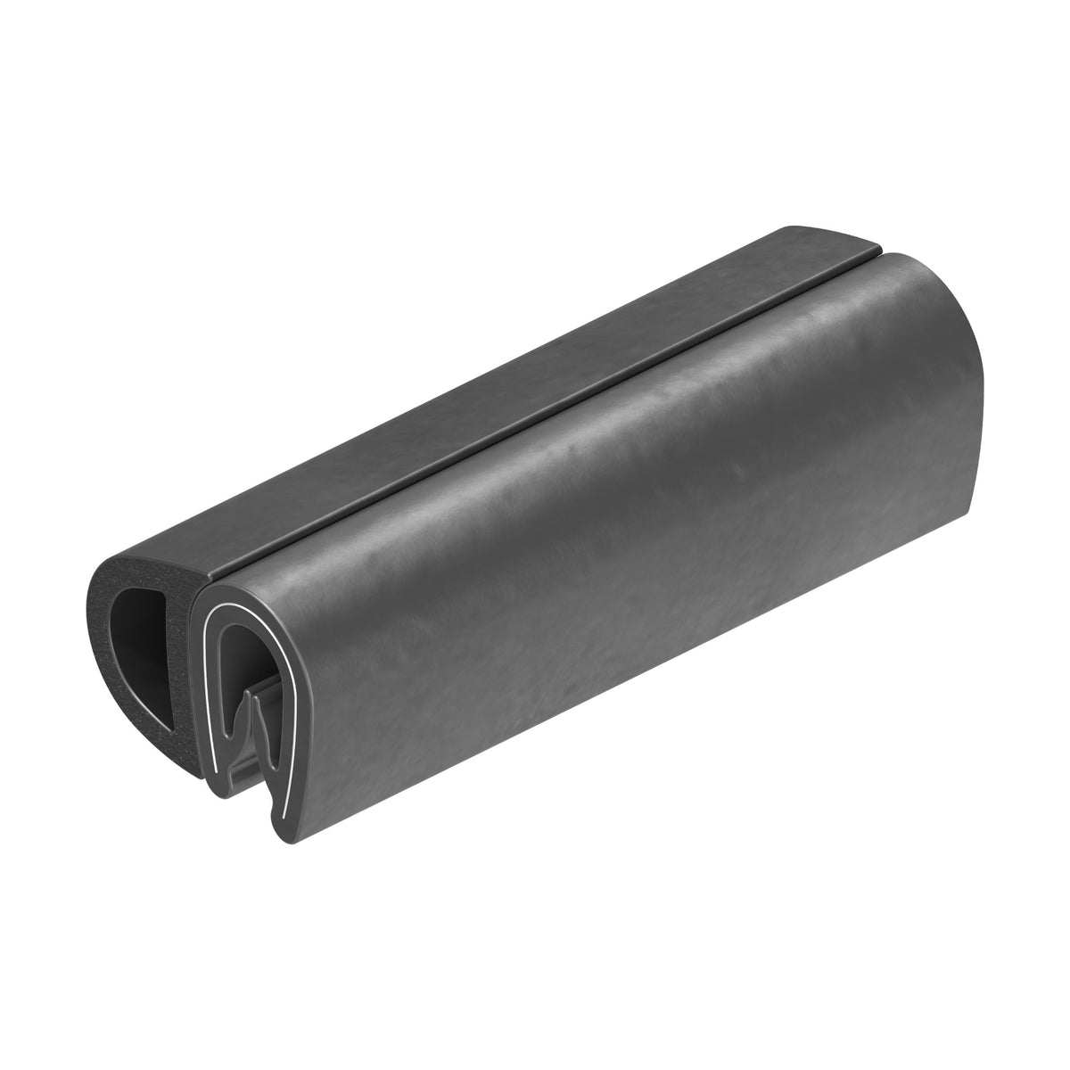 Klemmprofil mit Dichtkopf EPDM / PVC, Klemmbereich 1–2 mm, schwarz (1C11-20)
