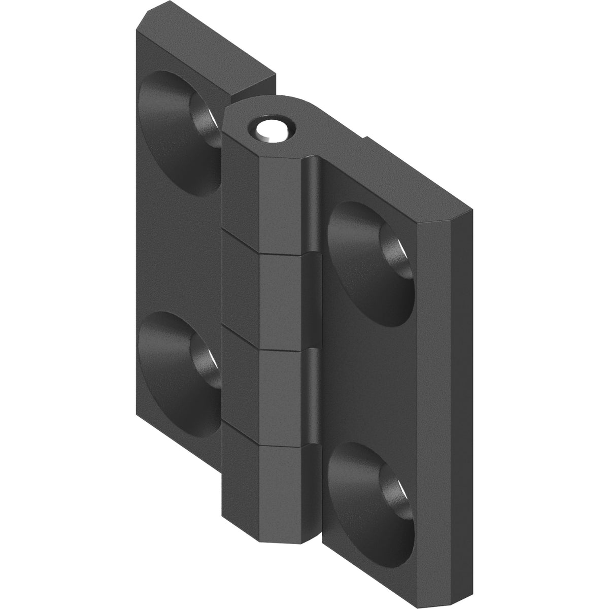 Anschraubscharnier, 40 × 40 mm, Kunststoff schwarz (1C56-U30) – Ansicht 5