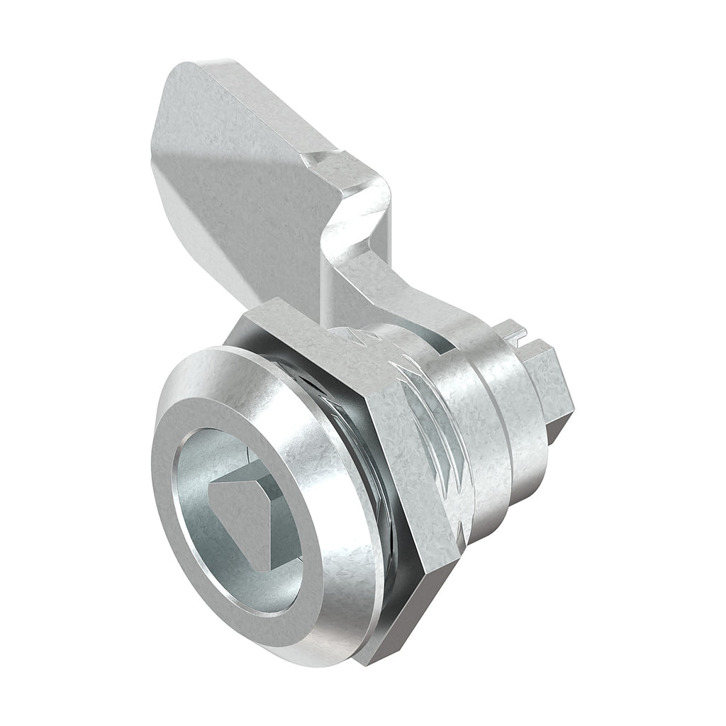Cam lock, triangle 8 mm, cam height 24 mm, die-cast zinc chrome-plated (1C00-424)