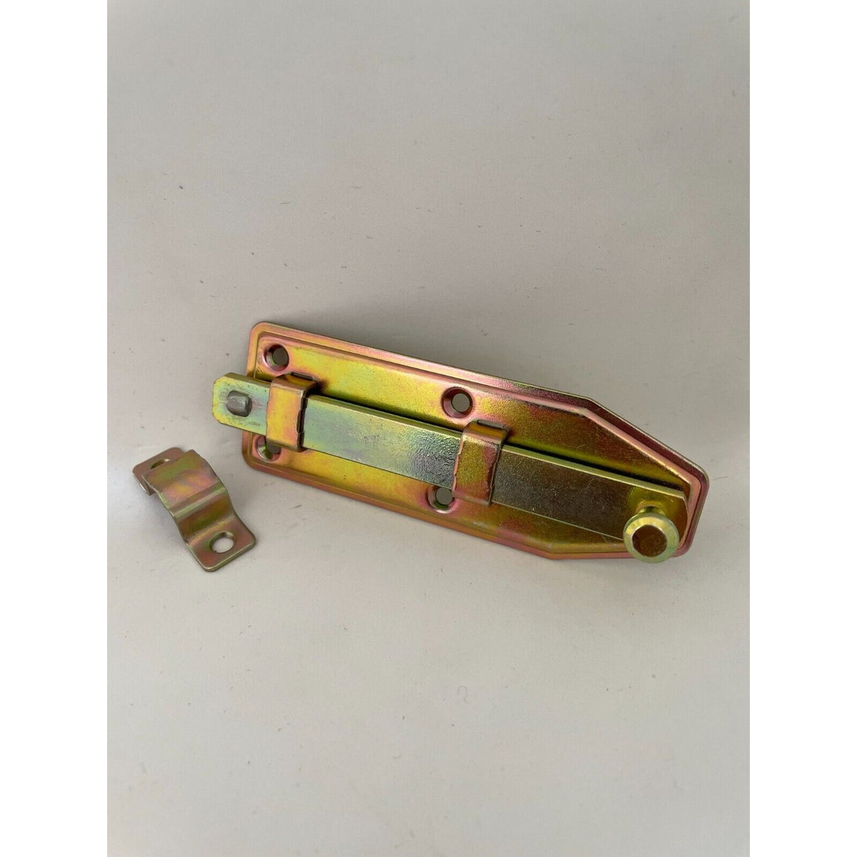Schieberiegel, 110 × 35 mm, Flachbolzen 13 × 3 mm, Stahl gelb verzinkt (1C60-03) – Ansicht 2