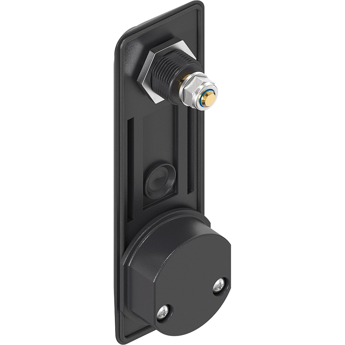 Swing handle, short, for 40 mm profile half cylinder, plastic black (1107-U158)