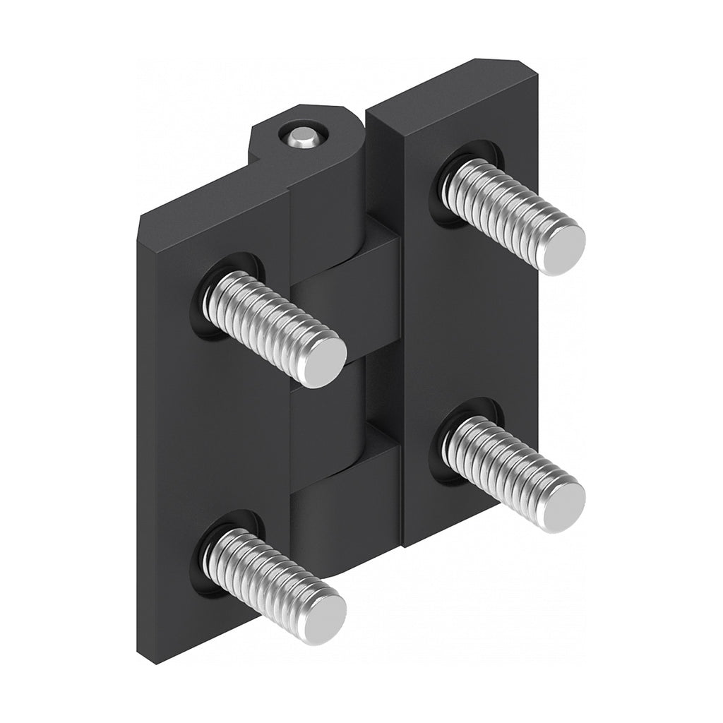 Surface-mounted hinge, 40 × 40 mm, die-cast zinc black (1C56-U04) – view 2