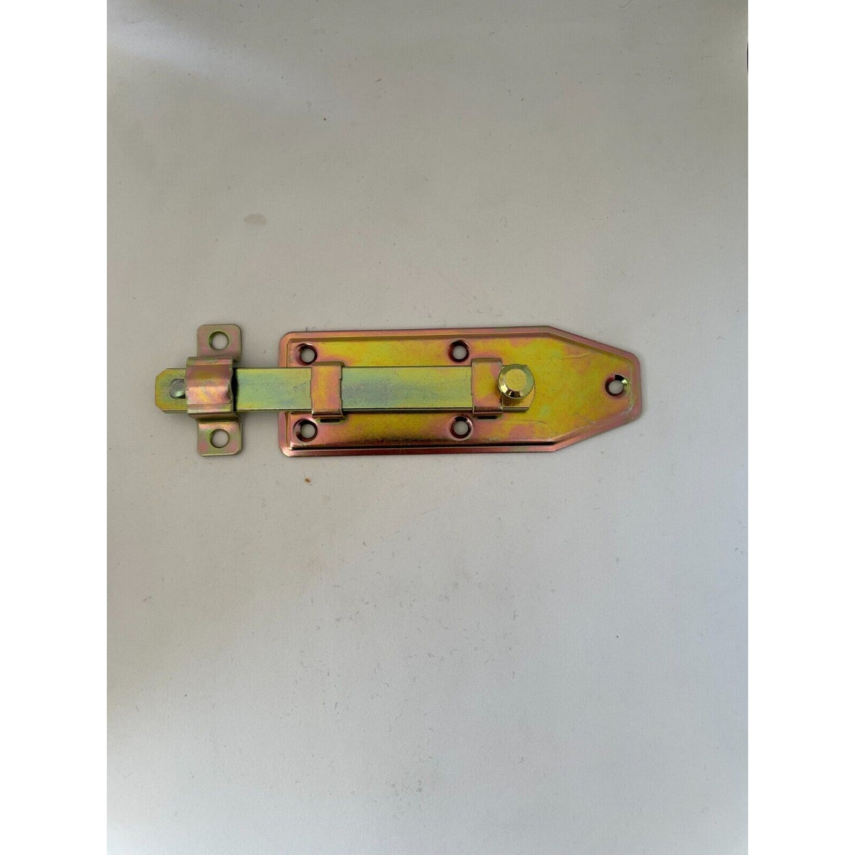 Schieberiegel, 110 × 35 mm, Flachbolzen 13 × 3 mm, Stahl gelb verzinkt (1C60-03)