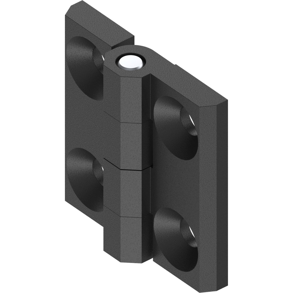 Surface-mounted hinge, 60 × 60 mm, die-cast zinc black (1C56-U14) – view 6