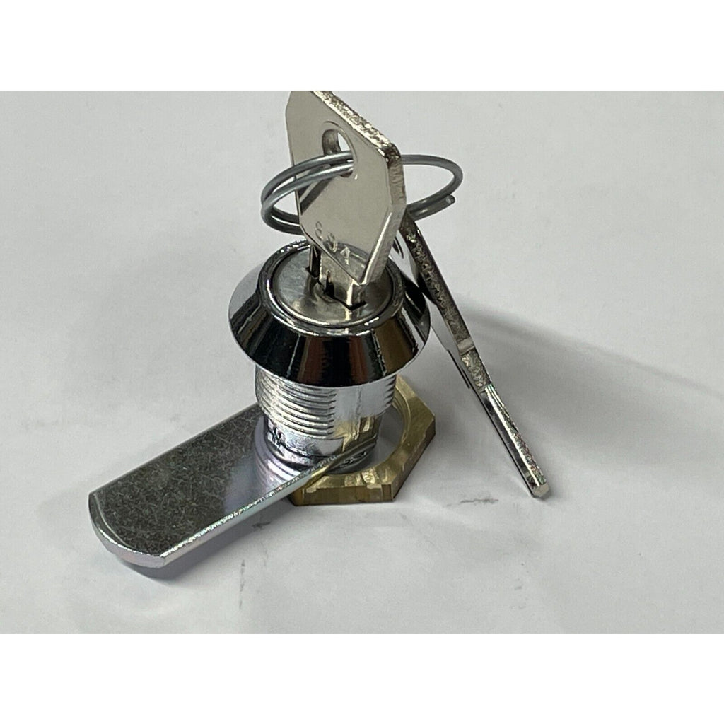 Zylindervorreiber für Schränke, 2 Schlüssel, Zink-Druckguss verchromt (7158-3326)