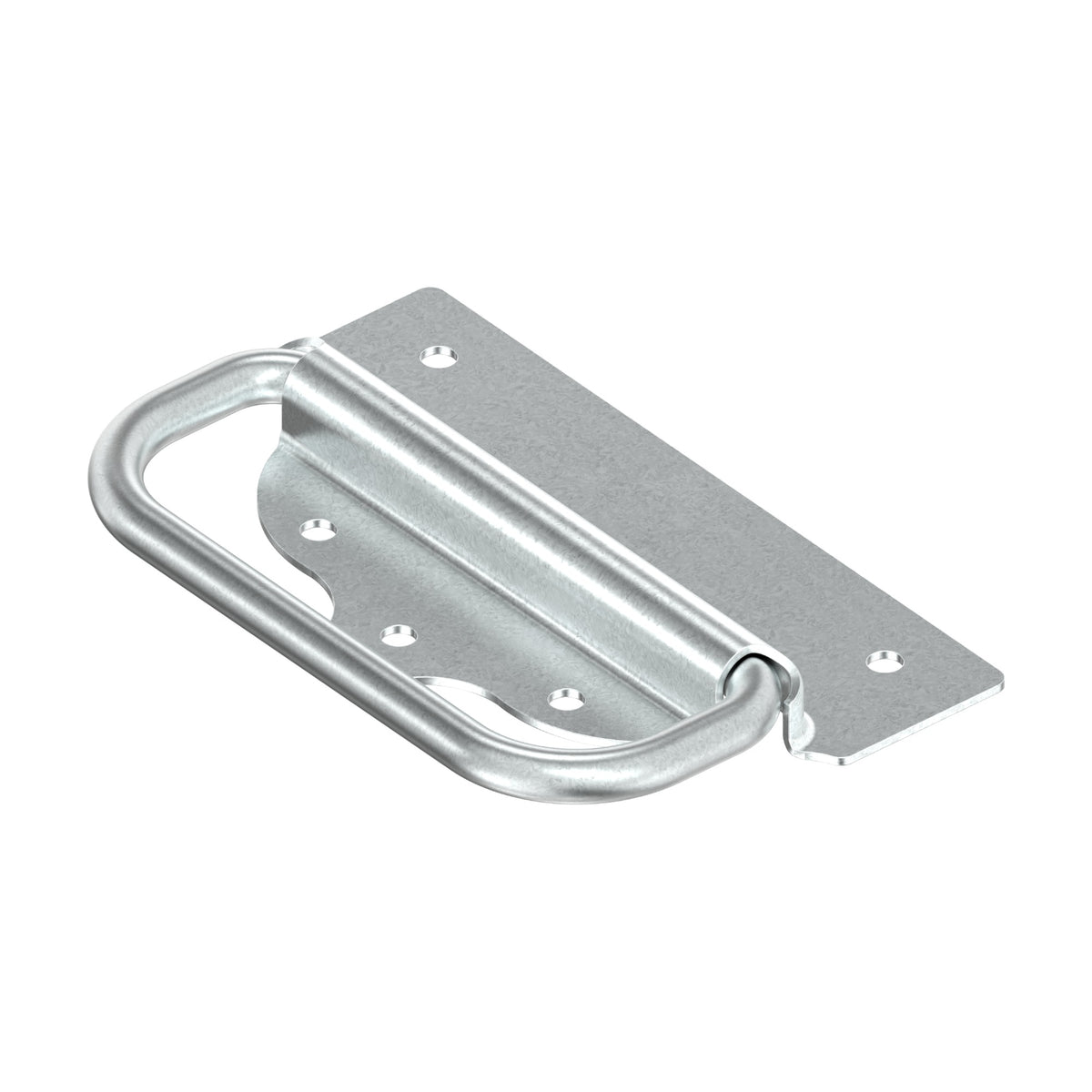 Klappgriff mit Kunststoffbügel, 126 × 72 mm, 2 Stück, Stahl verzinkt (6C40-U12-JQ) – Ansicht 2