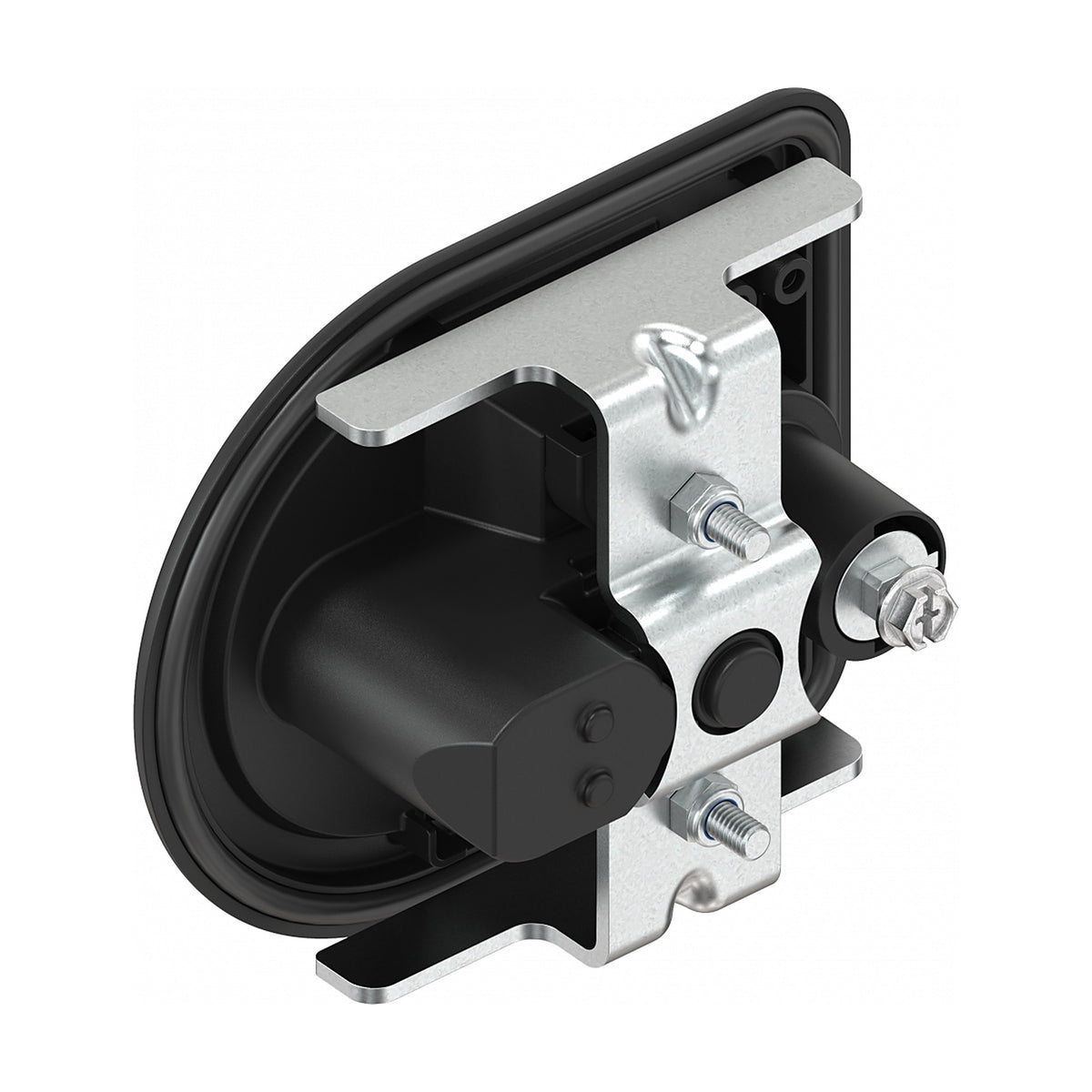 Recessed T-handle paddle latch with key, die-cast zinc black (1130-U15) – view 2
