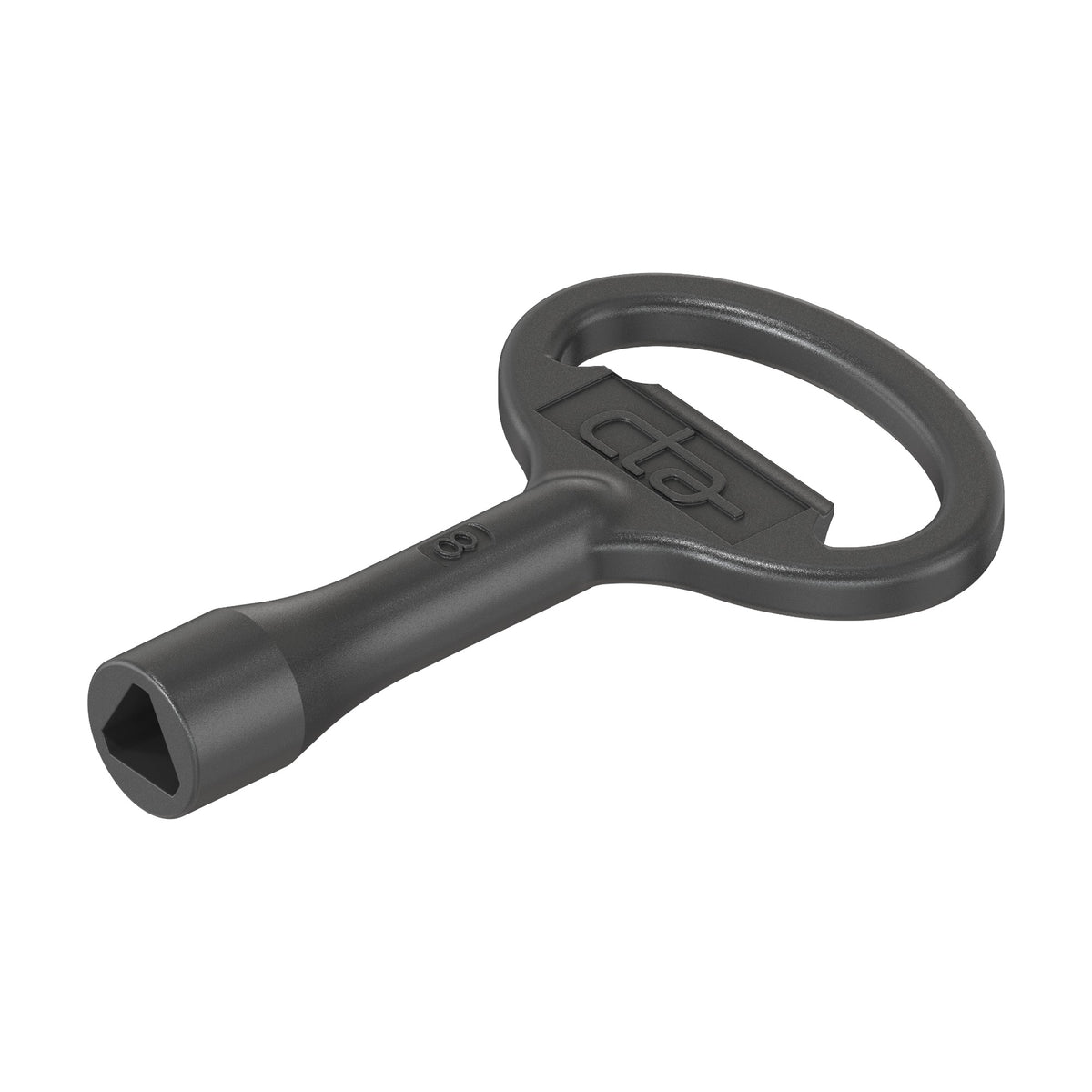 Triangle key, 8 mm, die-cast zinc black (1C04-04) – view 2