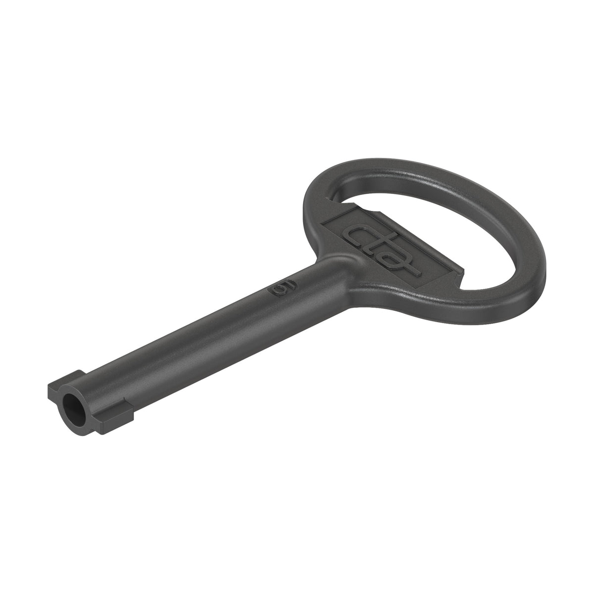 Double-bit key, 5 mm, die-cast zinc black (1C04-06) – view 2