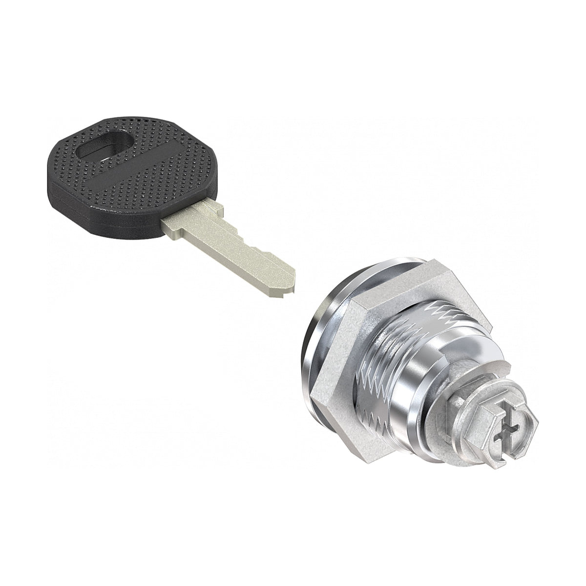 Cam lock, with cylinder, lockable, die-cast zinc chrome-plated (1C48-618) – view 2