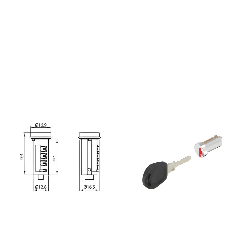 Plug cylinder System 3 with 4 keys (9850-U100) – view 3