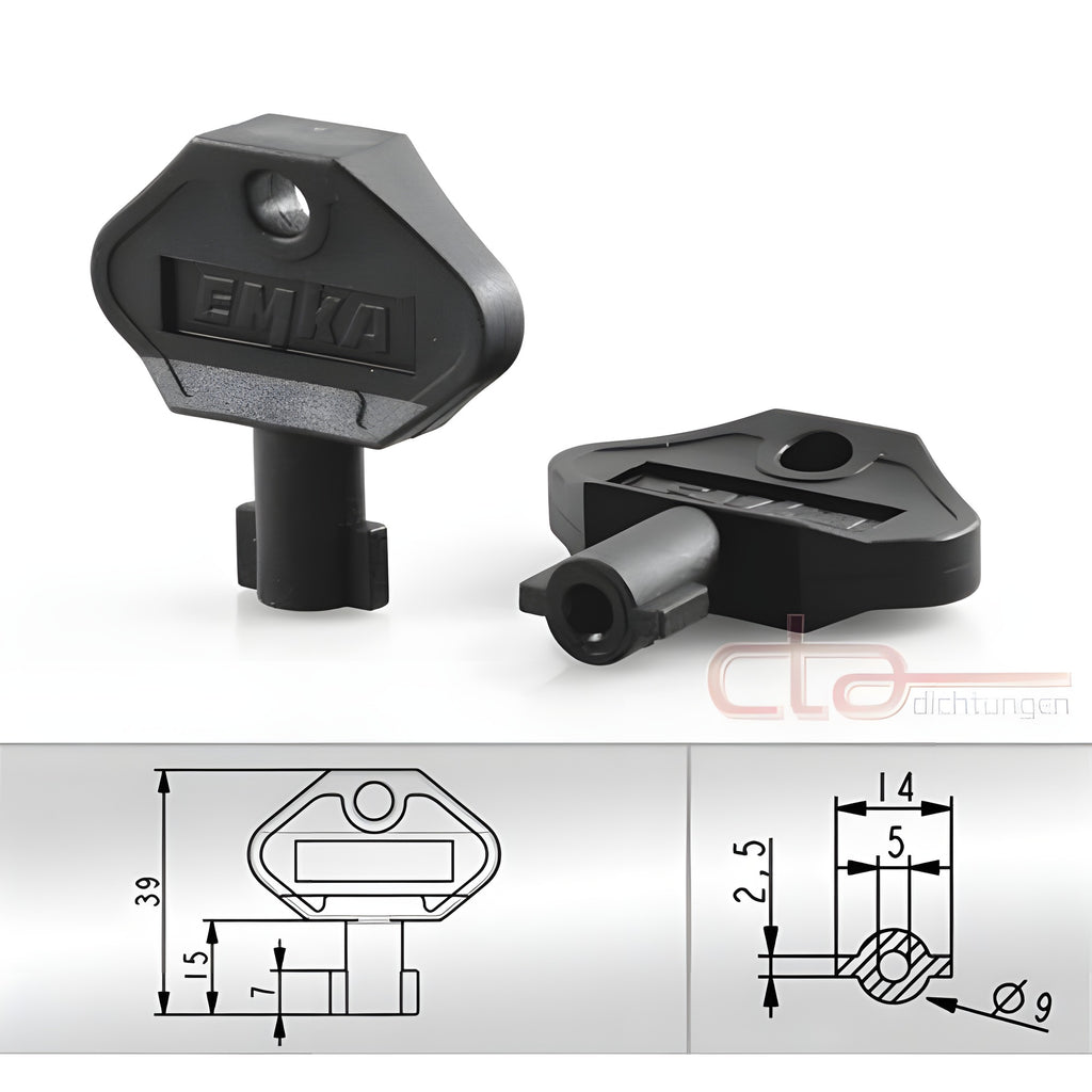 Doppelbartschlüssel, 5 mm, Kunststoff schwarz (1C04-33) – Ansicht 3
