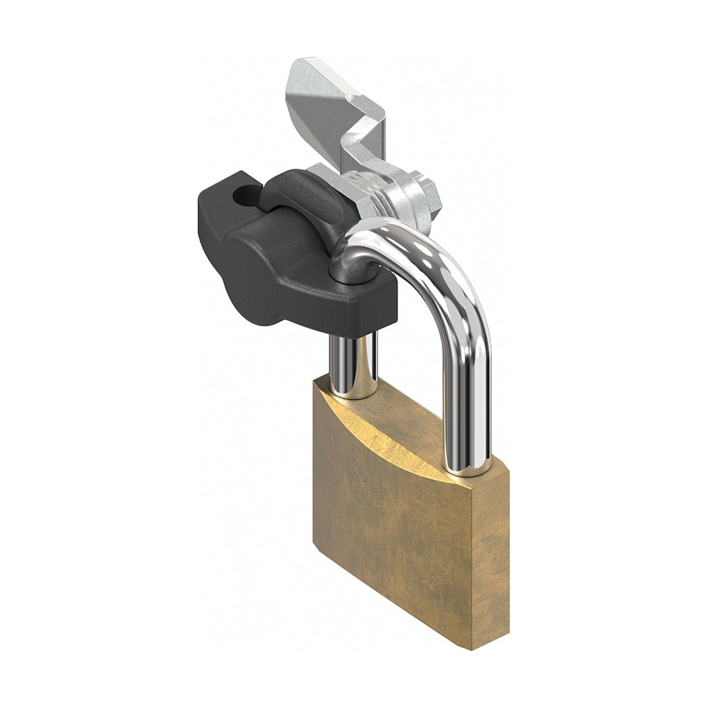 Cam lock, for padlock, shackle up to 8 mm, without cam, die-cast zinc black (1000-U429-1) – view 3