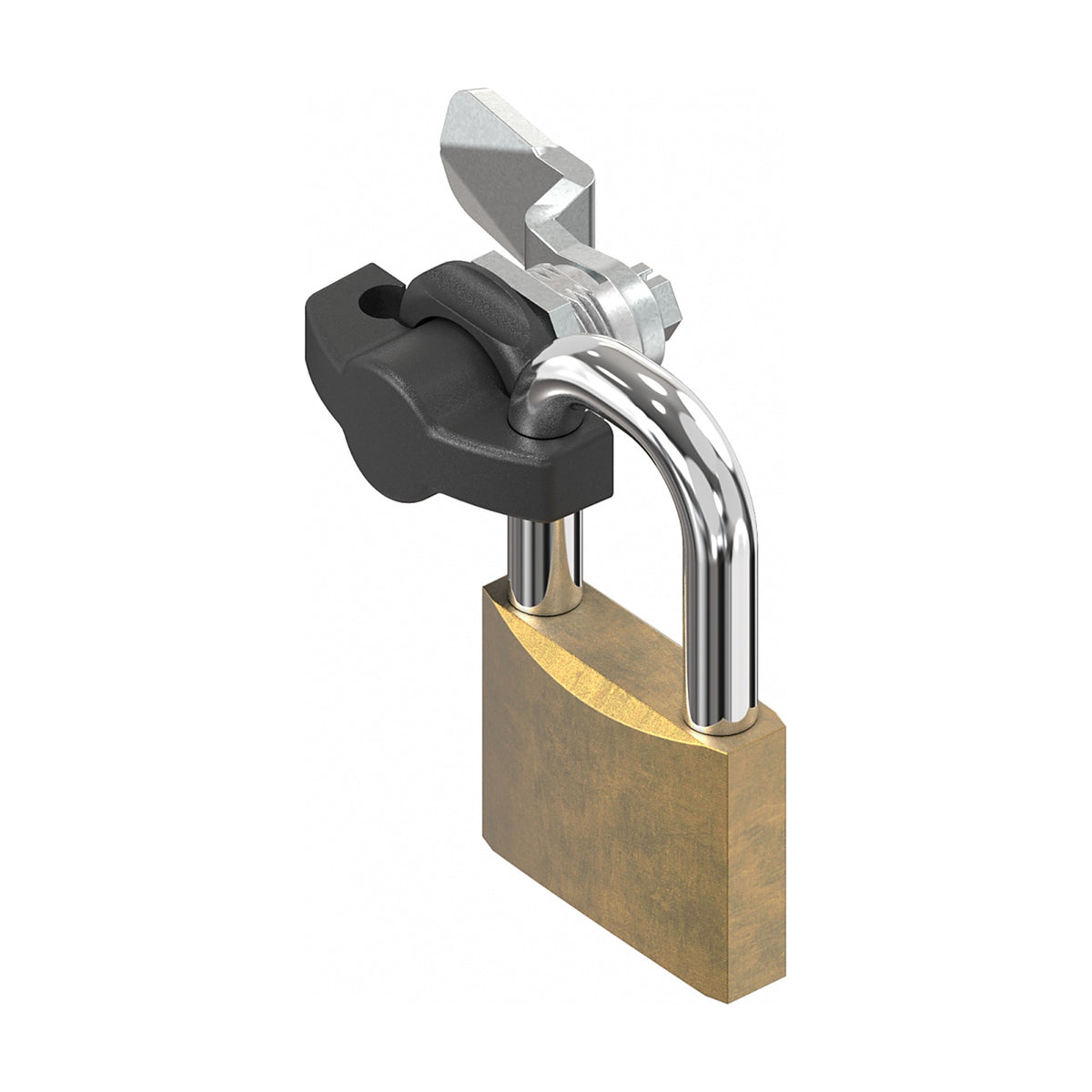 Cam lock, for padlock, shackle up to 8 mm, without cam, die-cast zinc black (1000-U429-1) – view 3