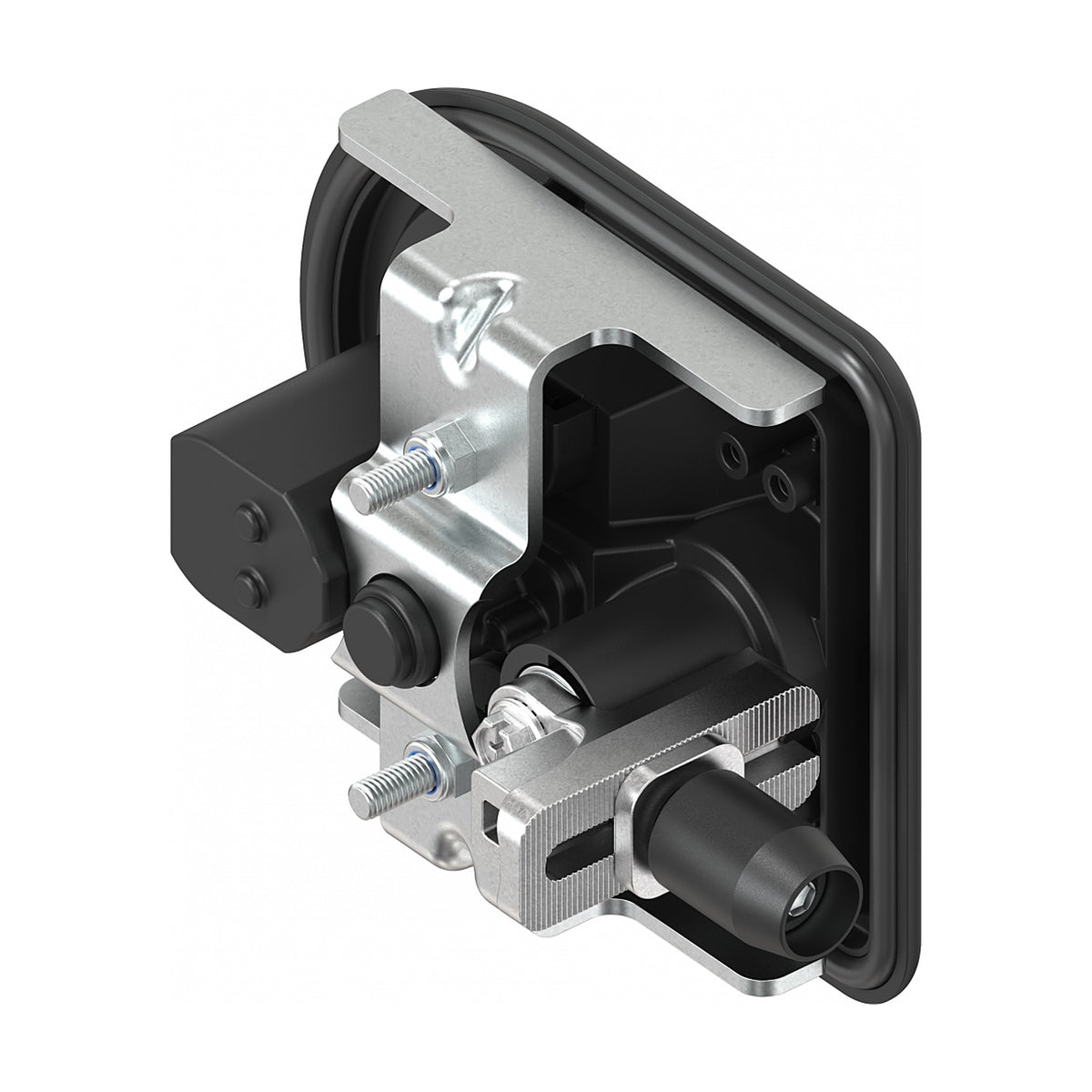 Recessed T-handle paddle latch with key, die-cast zinc black (1130-U15) – view 4