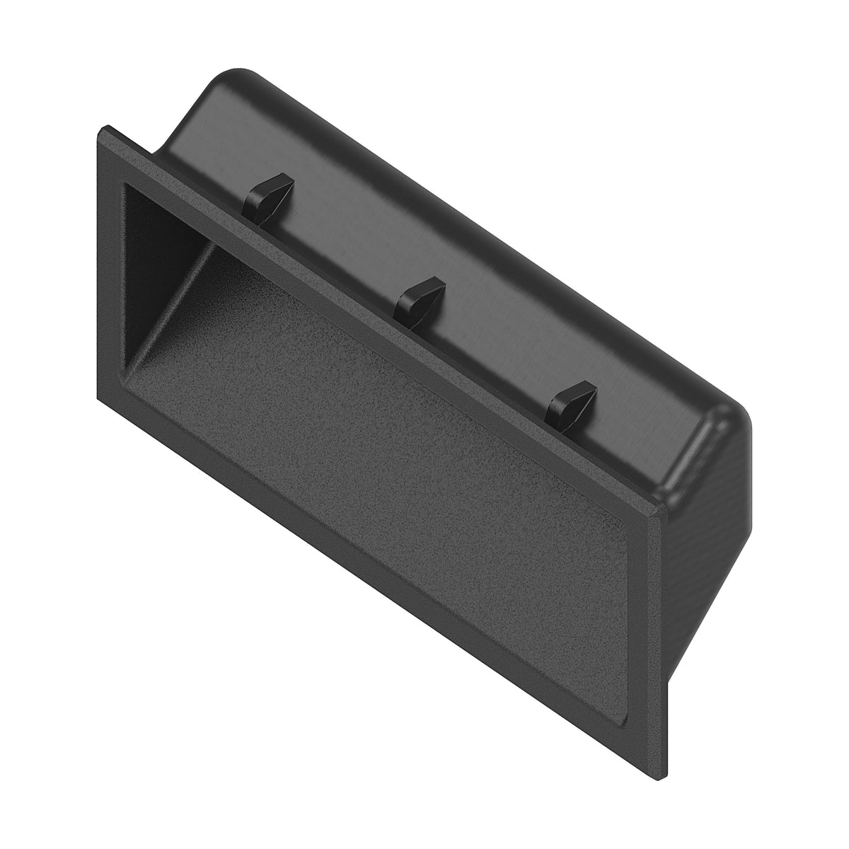 Clip-in recessed handle, sheet 1.2–1.6 mm, cut-out 87.5 × 30.7 mm, plastic black (1C91-103-2) – view 2