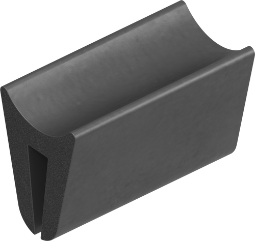1x m Gummiprofil Dichtprofil Kantenschutz EPDM  U-Profil KB 3 - 4 mm 1C38-07