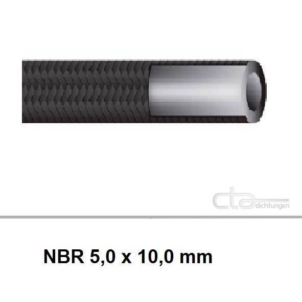 1m Kraftstoffschlauch Benzinschlauch Dieselschlauch  Ø 5,0 x 10,0 mm 1C17-03