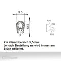 5m Kantenschutz Kantenschutzprofil Dichtprofil KB 3,5 mm PVC schwarz 1C10-0329
