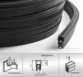 5 m Dichtungsprofil Dichtprofil Kantenschutz EPDM schwarz KB 3 - 5 mm 1C11-49